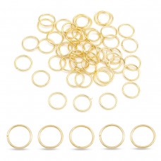 Кільця Одинарні, Нержавіюча Сталь,Золото 18к, 8х0,8мм Внутрішній 6,4мм